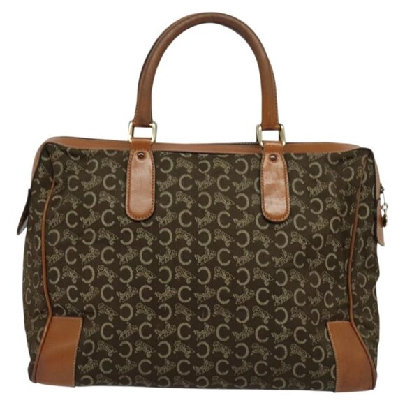 CELINE C Sulky Boston Bag Canvas Brown Gold Auth bs24812 - Picture 2 of 16